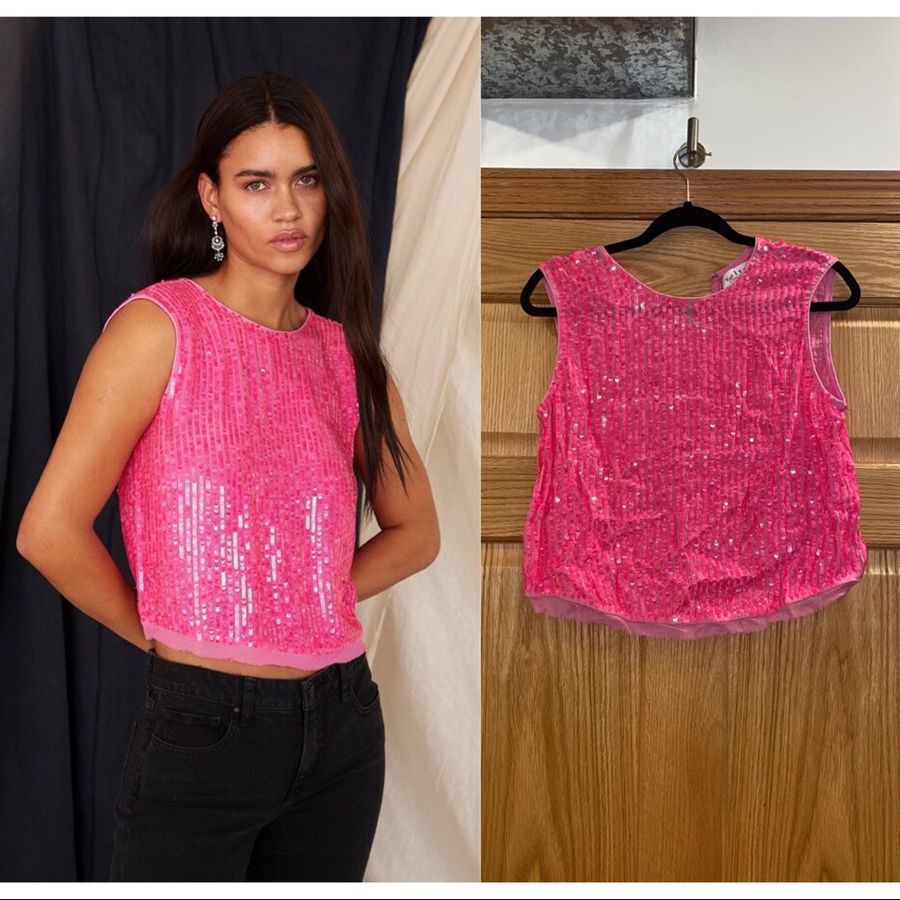 Velvet by Graham & Spencer Riana Sequin Blouse - Picture 1 of 8
